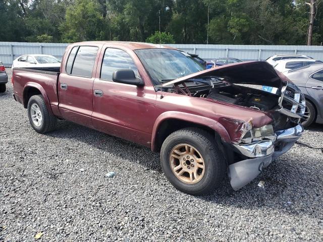 1B7HL48X62S662174 - 2002 DODGE DAKOTA QUAD SLT RED photo 4