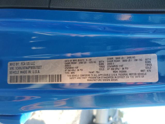 1C4HJXEN4PW667027 - 2023 JEEP WRANGLER SAHARA BLUE photo 13