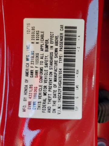 1HGCR2F54GA097954 - 2016 HONDA ACCORD SPORT Qırmızı foto 12