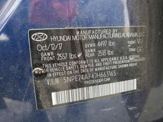 5NPE24AF4JH663165 - 2018 HYUNDAI SONATA SE Blau Foto 12