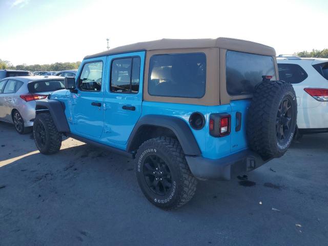1C4HJXDN9MW644419 - 2021 JEEP WRANGLER U SPORT BLUE photo 2