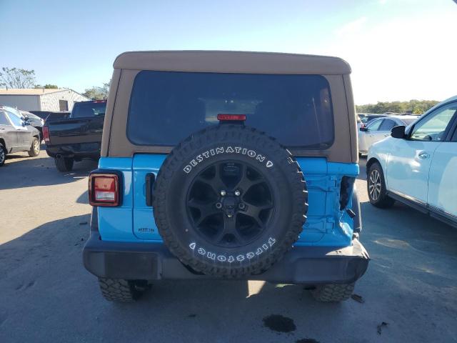 1C4HJXDN9MW644419 - 2021 JEEP WRANGLER U SPORT BLUE photo 6