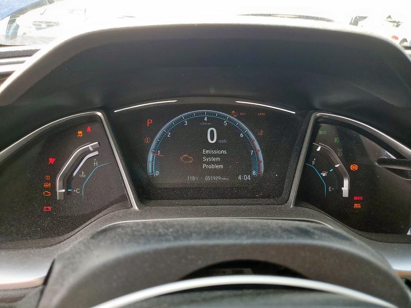 2HGFC3B37KH351210 - 2019 HONDA CIVIC EX ლურჯი ფოტო 9