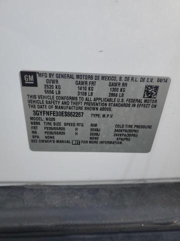 3GYFNFE30ES662267 - 2014 CADILLAC SRX PERFORMANCE COLLECTION أبيض صورة 13