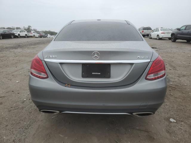 55SWF4KBXGU133843 - 2016 MERCEDES-BENZ C 300 4MATIC GRAY photo 6