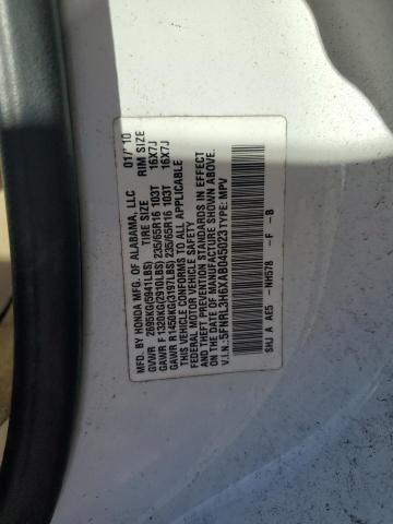 5FNRL3H6XAB045023 - 2010 HONDA ODYSSEY EXL Blanco foto 14