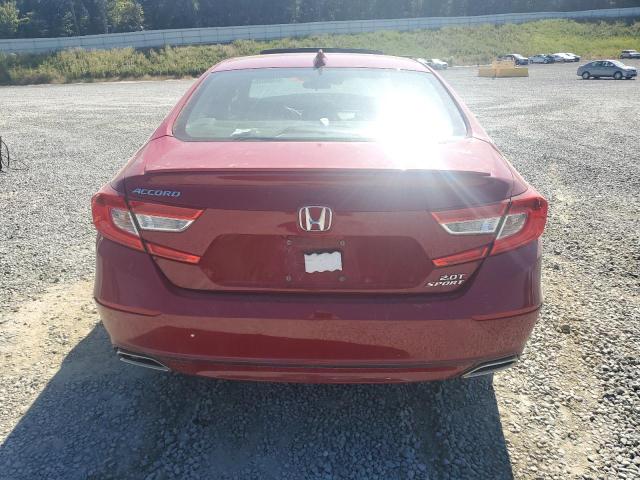 1HGCV2F37JA039273 - 2018 HONDA ACCORD SPORT Կարմիր լուսանկար 6