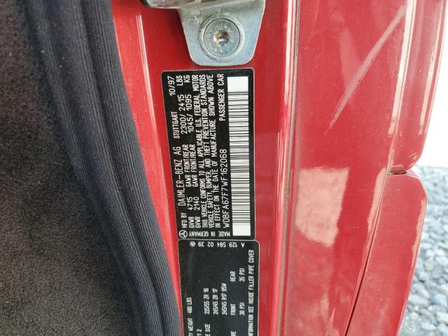 WDBFA67F7WF162068 - 1998 MERCEDES-BENZ SL 500 红色 照片 12