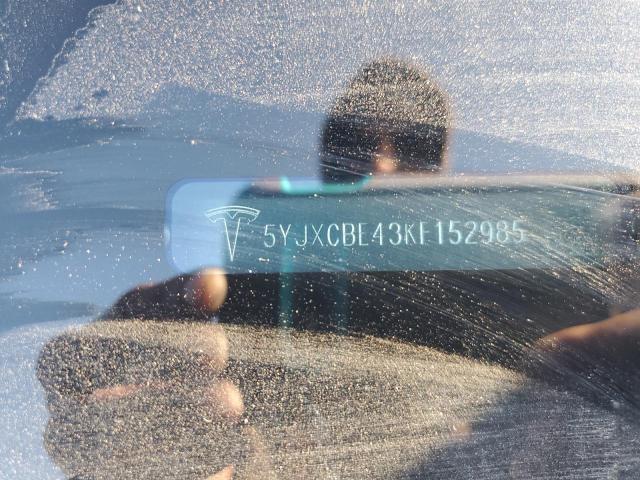 5YJXCBE43KF152985 - 2019 TESLA MODEL X GRAY photo 12