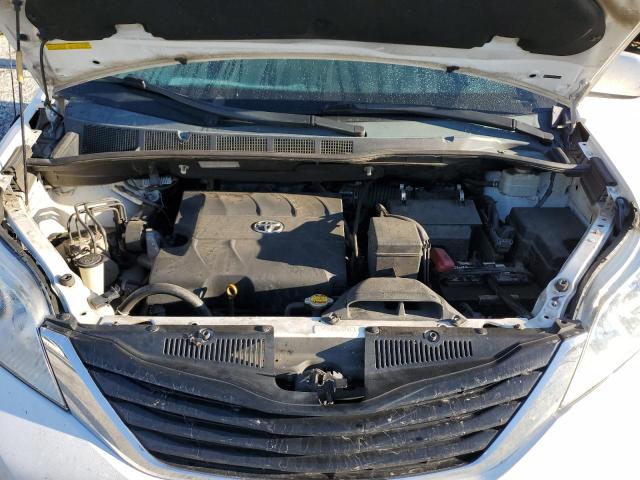 5TDKK3DCXBS136354 - 2011 TOYOTA SIENNA LE WHITE photo 12