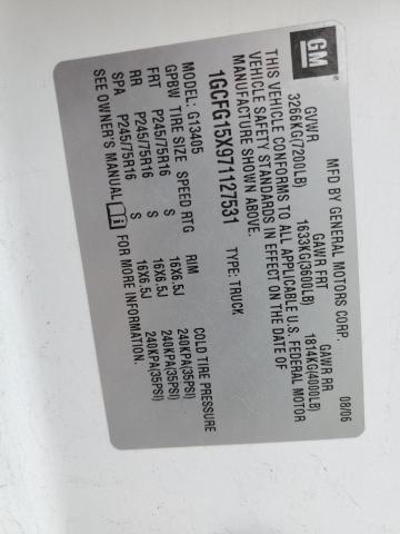 1GCFG15X971127531 - 2007 CHEVROLET EXPRESS G1 WHITE photo 13