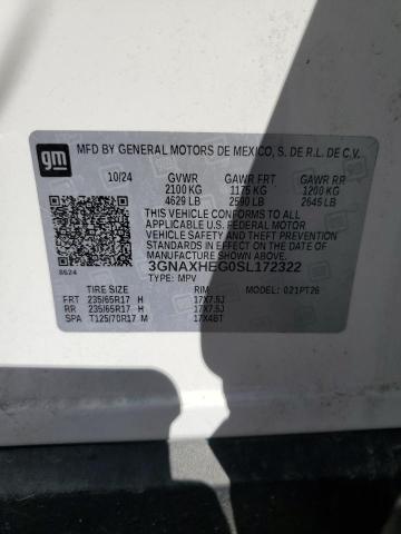 3GNAXHEG0SL172322 - 2025 CHEVROLET EQUINOX LT أبيض صورة 13