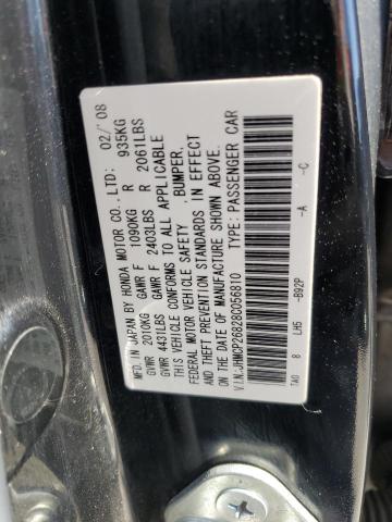 JHMCP26828C056810 - 2008 HONDA ACCORD EXL BLACK photo 13