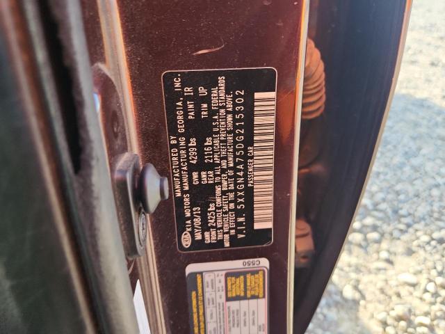 5XXGN4A75DG215302 - 2013 KIA OPTIMA EX BURGUNDY photo 12