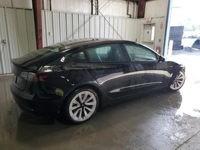 5YJ3E1EA6NF287472 - 2022 TESLA MODEL 3 BLACK photo 3