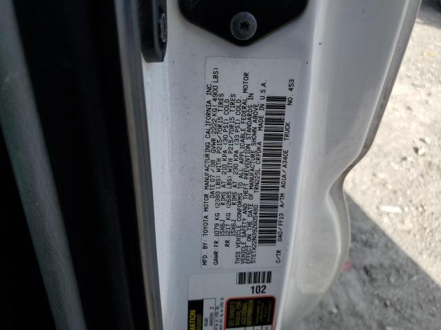 5TETX22N39Z605480 - 2009 TOYOTA TACOMA ACCESS CAB Beyaz fotoğraf 12