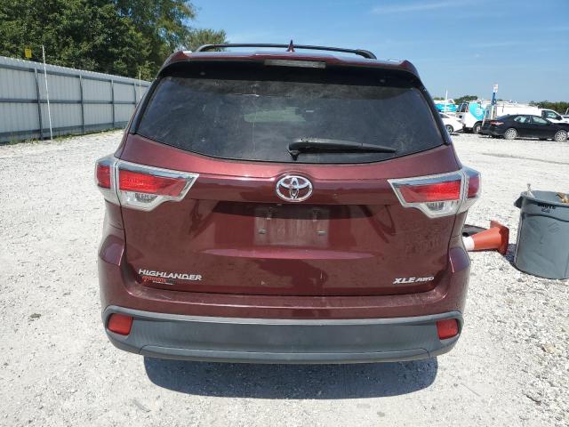 5TDJKRFH2FS172648 - 2015 TOYOTA HIGHLANDER XLE Rouge photo 6