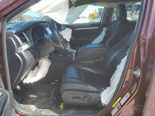 5TDJKRFH2FS172648 - 2015 TOYOTA HIGHLANDER XLE Rouge photo 7