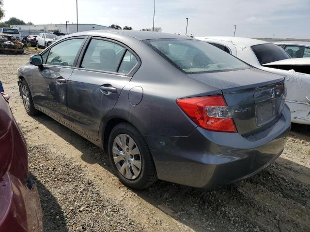 19XFB2F58CE342441 - 2012 HONDA CIVIC LX GRAY photo 2