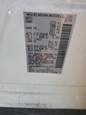 5N1AL0MM6FC501745 - 2015 INFINITI QX60 白色 照片 13