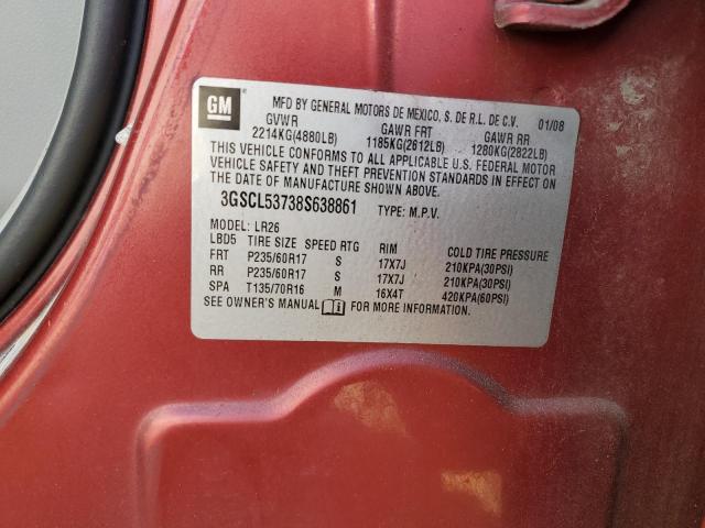 3GSCL53738S638861 - 2008 SATURN VUE XR RED photo 13