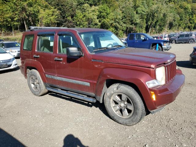 1J8GN28KX8W132721 - 2008 JEEP LIBERTY SPORT Марун фото 4