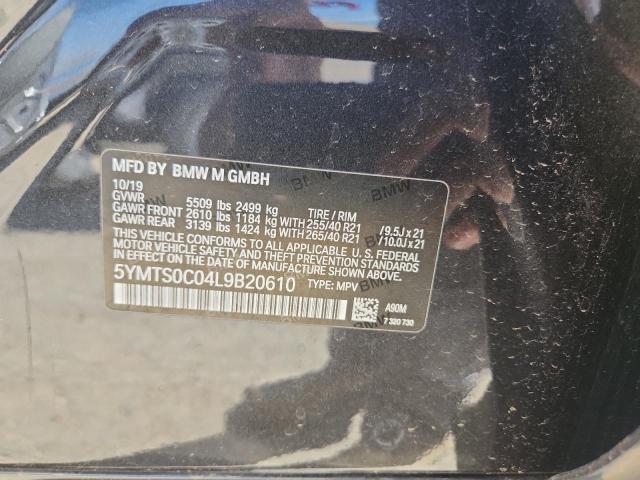 5YMTS0C04L9B20610 - 2020 BMW X3 M COMPETITION გრაფიტი ფოტო 12