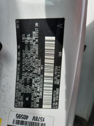 5TDKK3DC4DS304539 - 2013 TOYOTA SIENNA LE WHITE photo 13