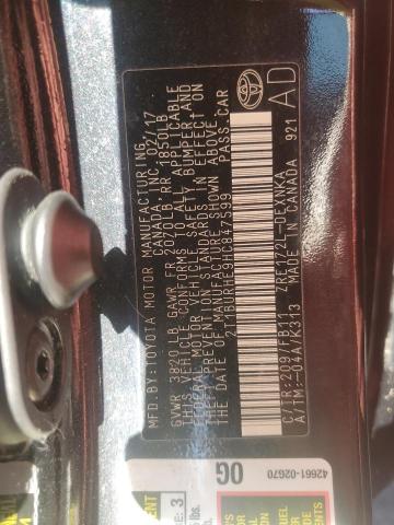 2T1BURHE9HC847599 - 2017 TOYOTA COROLLA L 黑色 照片 12