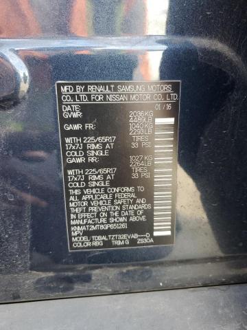 KNMAT2MT8GP651261 - 2016 NISSAN ROGUE S أزرق صورة 13