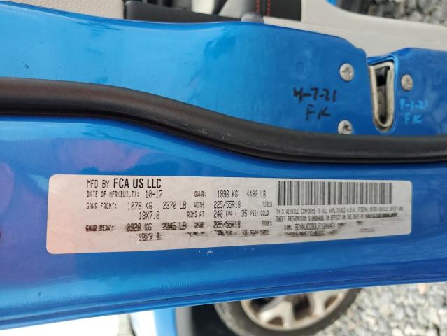 3C4NJCCB3JT124043 - 2018 JEEP COMPASS LIMITED BLUE photo 13