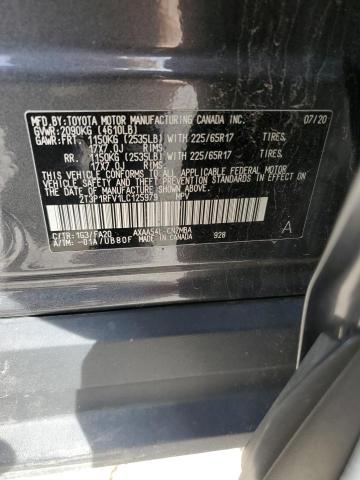 2T3P1RFV1LC125979 - 2020 TOYOTA RAV4 XLE GRAY photo 14