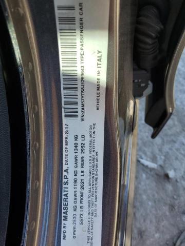 ZAM57YTS8J1269643 - 2018 MASERATI GHIBLI S Grafitowy zdjęcie 13