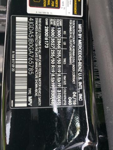 4JGDA5JB0GA765785 - 2016 MERCEDES-BENZ GLE 350 黑色 照片 13