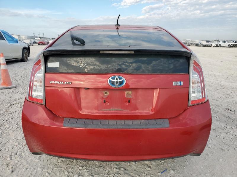 JTDKN3DU2D1726757 - 2013 TOYOTA PRIUS RED photo 6