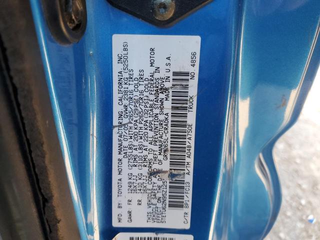 5TETU62N95Z125521 - 2005 TOYOTA TACOMA PRERUNNER ACCESS CAB BLUE photo 13