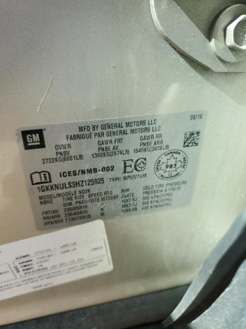 1GKKNULS3HZ125925 - 2017 GMC ACADIA SLT-1 CREAM photo 13