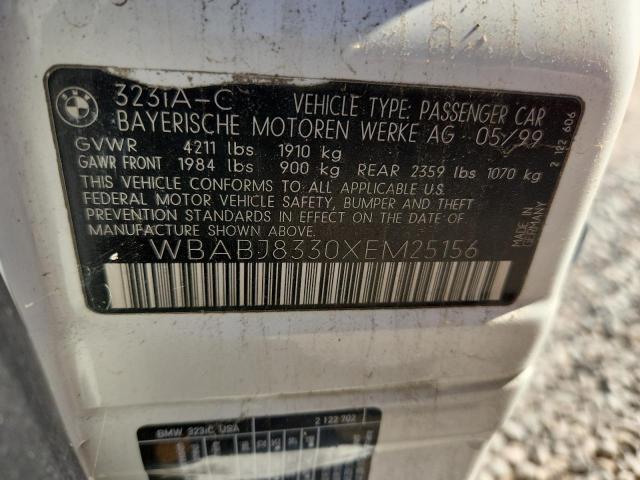 WBABJ8330XEM25156 - 1999 BMW 323 IC AUTOMATIC Weiß Foto 12
