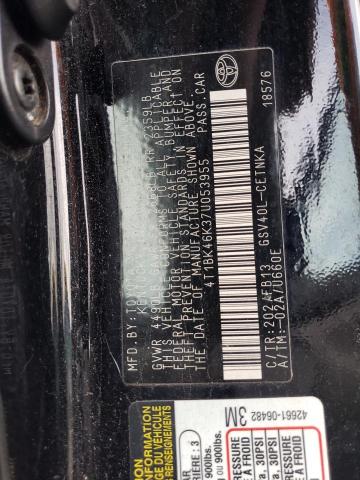 4T1BK46K37U053955 - 2007 TOYOTA CAMRY LE 黑色 照片 12