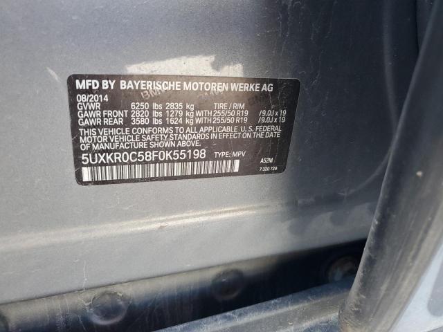 5UXKR0C58F0K55198 - 2015 BMW X5 XDRIVE35I Күміс фото 12