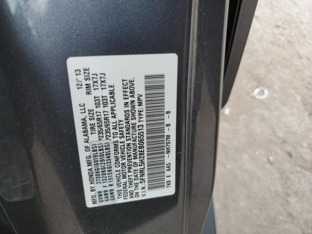 5FNRL5H28EB065513 - 2014 HONDA ODYSSEY LX GRAY photo 13