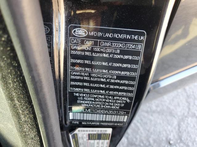 SALME1D4XBA353129 - 2011 LAND ROVER RANGE ROVER HSE BLACK photo 13