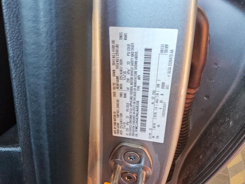 1FMCU9G63NUA68336 - 2022 FORD ESCAPE SE SILVER photo 13