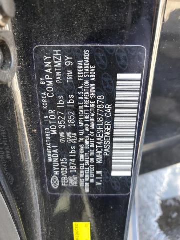 KMHCT4AE9FU877878 - 2015 HYUNDAI ACCENT GLS BLACK photo 12