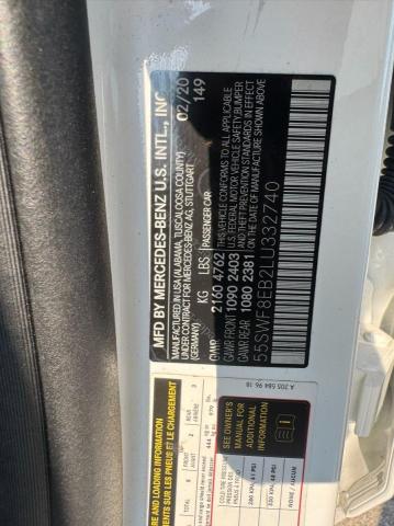 55SWF8EB2LU332740 - 2020 MERCEDES-BENZ C 300 4MATIC WHITE photo 10