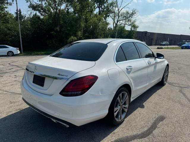 55SWF8EB2LU332740 - 2020 MERCEDES-BENZ C 300 4MATIC WHITE photo 4