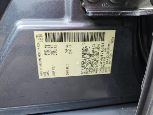 1N4AL2AP5AN476631 - 2010 NISSAN ALTIMA BASE Mavi fotoğraf 12