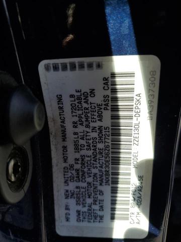 1NXBR30E56Z677215 - 2006 TOYOTA COROLLA CE BLUE photo 12