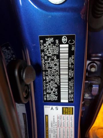 JTDKBRFU3J3594875 - 2018 TOYOTA PRIUS Mavi foto 12