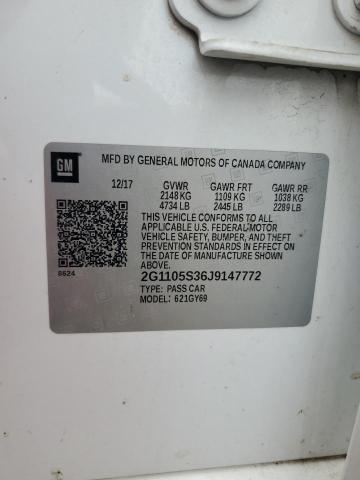 2G1105S36J9147772 - 2018 CHEVROLET IMPALA LT Ağ foto 12